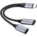 PremiumCord USB-C redukce 2-in-1 pro audio sluchátka a současné nabíjení 12,5cm ku31zvuk06