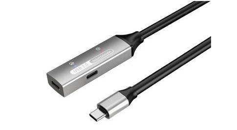 PremiumCord USB-C repeater a predlžovací kábel Male-Female, 5Gbps Aluminium 15m ku31rep15al