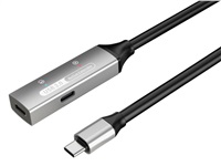 PremiumCord USB-C repeater a prodlužovací kabel Male-Female, 5Gbps Aluminium 10m ku31rep10al