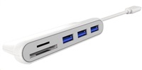 PREMIUMCORD USB3.1 Typ-C hub 3x USB3.0 + čtečka SD karet ku31hub06