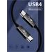PremiumCord USB4™ 40Gbps 8K@60Hz kabel Thunderbolt 3 certifikovaný USB-IF 1m ku4cx10bk