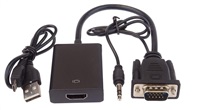 PremiumCord VGA audio konvertor HDMI, VGA + audio elektornický konvertor na rozhraní HDMI FULL HD 1 KHCON-49