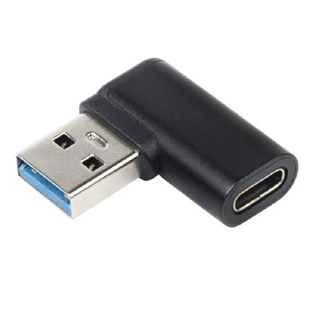 PremiumCord zahnutá 90° redukce USB-C Female na USB3.0 typ A Male kur31-26