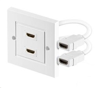 PREMIUMCORD Zásuvka HDMI zásuvka v panelu 2x HDMI A - HDMI A Female/Female kphdmz02