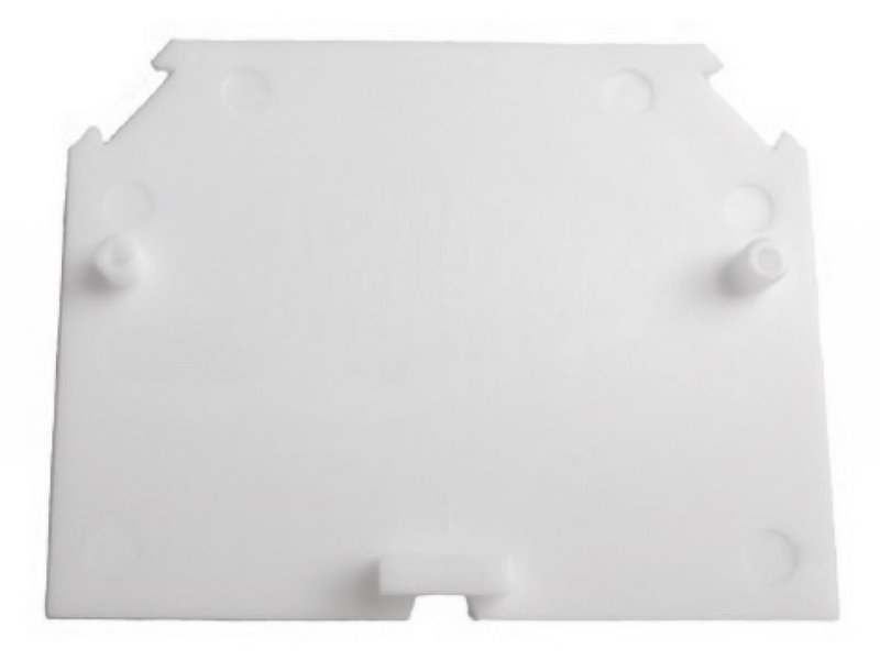 Přepážka pro BEC svorkovnici RSA 6 A na DIN lištu, bílá