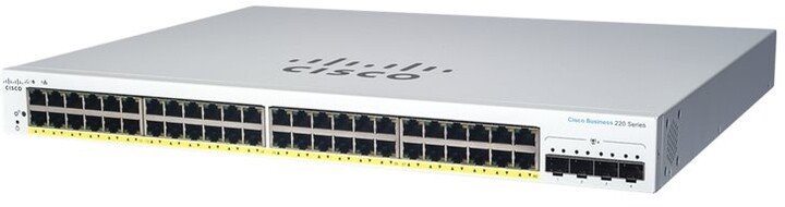 Prepínač Cisco CBS220-48FP-4X, 48xGbE RJ45, 4x10GbE SFP+, PoE+, 740W CBS220-48FP-4X-EU-RF