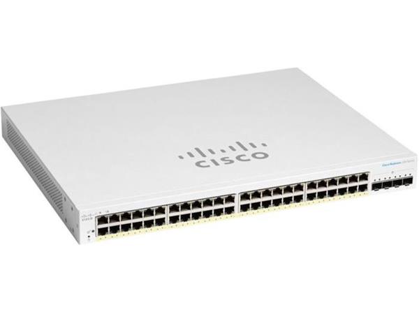 Prepínač Cisco CBS220-48P-4G, 48xGbE RJ45, 4xSFP, PoE+, 382W CBS220-48P-4G-EU-RF