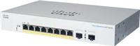 Prepínač Cisco CBS220-8FP-E-2G, 8xGbE RJ45, 2xSFP, bez ventilátora, PoE+, 130W CBS220-8FP-E-2G-UK-RF