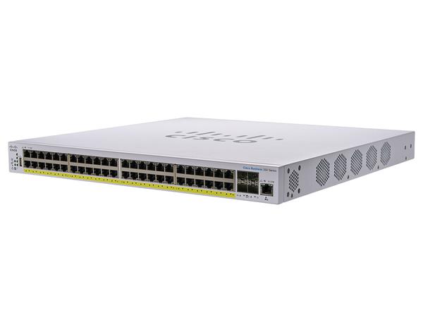 Prepínač Cisco CBS350-48P-4X, 48xGbE RJ45, 4x10GbE SFP+, PoE+, 370W CBS350-48P-4X-EU-RF