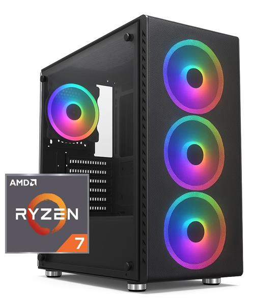 PRESTIGIO Gamer, Ryzen 7 5700, RTX5060/8GB, 32GB, SSD 1TB, FDOS PSGR757D32S1T506N