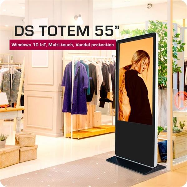 Prestigio IDS Totem 54.64" 1080x1920, 10-point IR touch, PC: I5, 4G RAM, 128GB SSD, OS Windows 10 IoT PDSIM55SWT6P