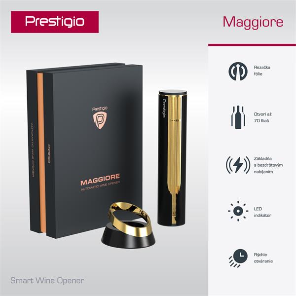 Prestigio Maggiore, automatický otvárač vína, Premium dizajn PWO104GD