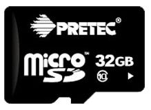 Pretec Micro SDHC 32 GB CLASS 10 + SD adaptér PC10MC32G