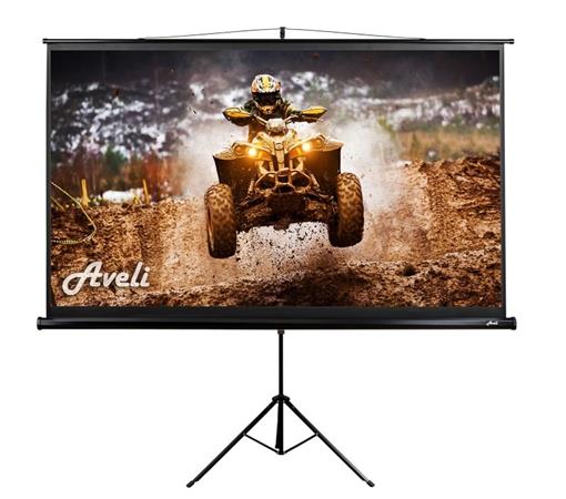 Projekční plátno AVELI stativ, 221x125cm (16:9) 100", černý tubus XRT-00087B