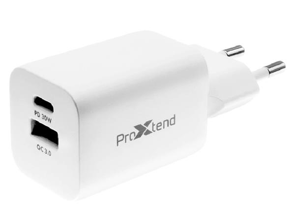ProXtend nabíječka nástěnná USB-C/A - dual port PD+QC 3.0 (1x USB-A+1xUSB-C), 30W PX-PD30P2EU