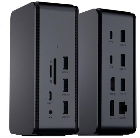 ProXtend USB-C dock USB4 Dual 8K, 1xHDMI2,1, 1xDP, 6xUSB-A, 1xUSB-C, audio, ethernet, 100W PD PX-DOCK2XUSB4