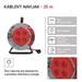 PVC kábel na bubne s pevným stredom – 4 zás., 25m, 1,5mm2 8595025384850