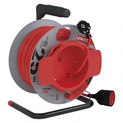 PVC predlžovací kábel na bubne – spojka, 25m, 1,5mm2 8595025325136