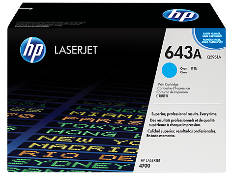 Q5951A Toner Cyan Color LaserJet 4700 10k. pages
