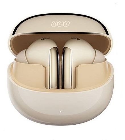QCY - HT08 MeloBuds Pro, bezdrátová sluchátka s dobíjecím boxem, Hi-Res, ANC, 6 mic, zlatá 6957141409169