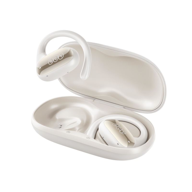 QCY - T30 Crossky GTR2 Open TWS, bezdrátová sluchátka s dobíjecím boxem, bílá 6957141408964