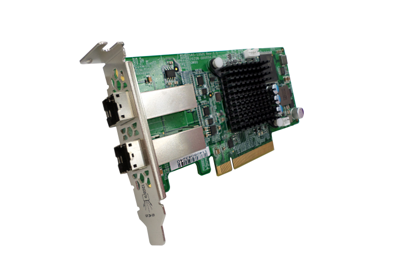 QNAP 2-port miniSAS HD host bus adapter, Broadcom Tomcat SAS3408, PCIe 3.0 x 8 for TL SAS JBOD QXP-820S-B3408