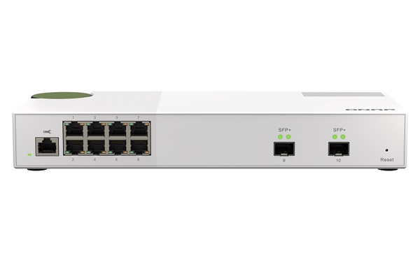 QNAP managovatelný switch QSW-M2108-2C (8x 2,5GbE RJ45 a 2x kombinované 10GbE SFP+ / RJ-45)