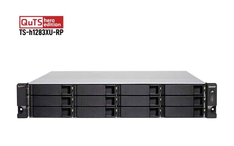 QNAP TS-h1283XU-RP-E2136-32G (Xeon 4,5GHz, ZFS, 12xSATA, 32GB ECC RAM, 4xGbE, 2x10G SFP+, 2x10GbE)