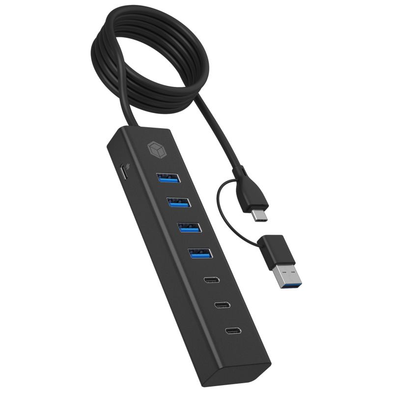 RAIDSONIC ICY BOX USB Hub, 7port, USB A+C/ 4xA+3C IB-HUB1737-C3