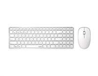RAPOO klávesnice a myš 9300M, bezdrátová, Multi-Mode Slim Mouse, Ultra-Slim Keyboard, bílá 6940056184740