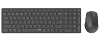 RAPOO set klávesnice a myš 9700M, bezdrátová, CZ/SK, šedá 6940056115430