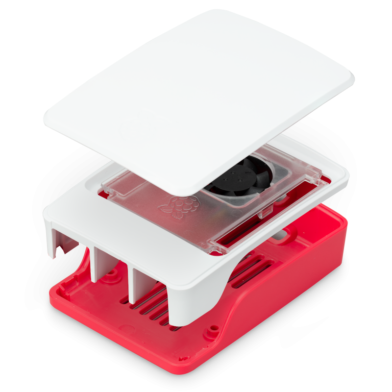 RASPBERRY Pi 5 Skrinka s chladičom, malinová/biela OFI122