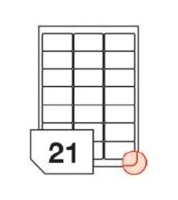 RAYFILM Štítky 63,5x38,1 univerzálne biele *R01000410F R0100.0410F