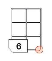 RAYFILM Štítky 99,1x93,1 univerzálne biele *R01000821A R0100.0821A