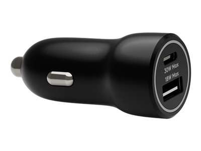 re-chrg-Car Chrg USB-C 30W+USB-A 18W-BLK CC18MOBL7104