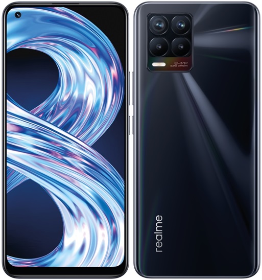 Realme 8 - Punk Black 6,4" AMOLED/ DualSIM/ 128GB/ 6GB RAM/ LTE/ Android 11 RMX3085PBL6