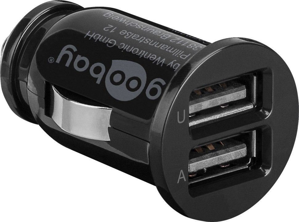 Redukcia goobay Napájecí 12V autoadaptér na 2x USB 2,1A černý ppadapter-92