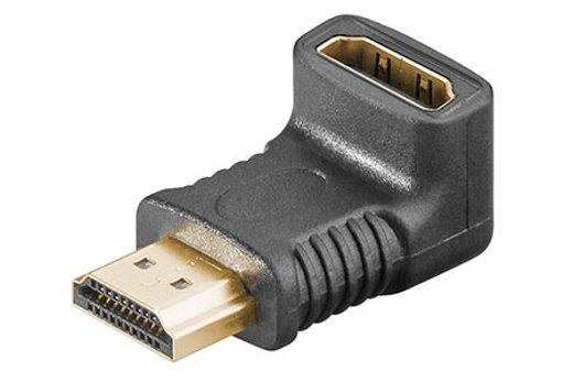 Redukcia HDMI A(M) - HDMI A(F) lomená dolů, zlacené konektory