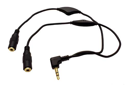 Redukcia jack3,5 M - 2x jack 3,5F,regulace hlasitosti , s kablíkem 30cm 11.09.4439