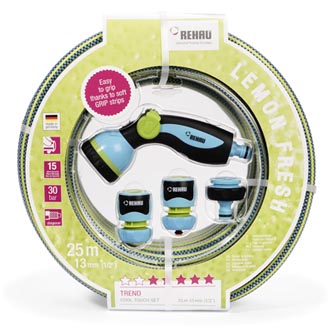 Rehau záhradná hadica COOL TOUCH "Lemon Fresh", 25m, 13mm, 30bar, žltá, 1.97kg, sada 10977781600