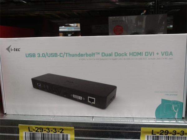 REPASE I-tec USB 3.0 / USB-C Dual Display Docking Station HDMI DVI + VGA CAHDMIDVIDOCKPRO-R