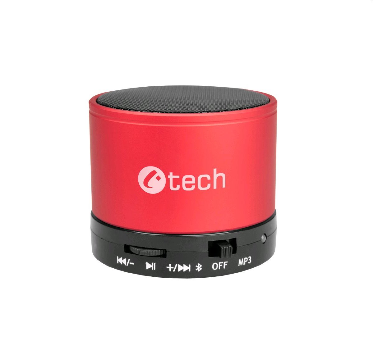 repro C-TECH SPK-04R, bluetooth, červené