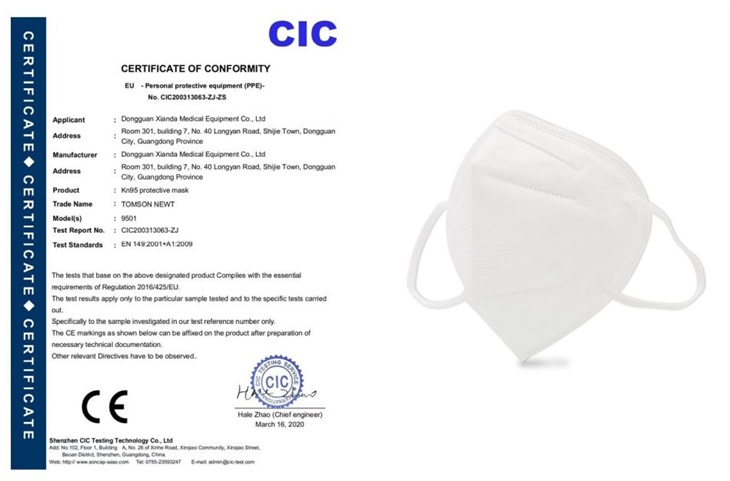 Respirátor 2ks FFP2, KN95 RESKN95 8595181193655