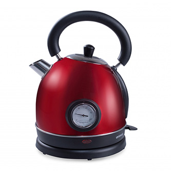 Retro kanvica s analógovým teplomerom Hiluxe, 1800W, červená, orava