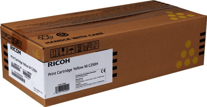 Ricoh originál toner 408343, yellow, 6300str., high capacity, Ricoh P C300, 301W, 302FW, 301SF
