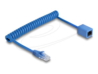 RJ45 Coiled Cable plug to jack Cat.6 UTP, RJ45 Coiled Cable plug to jack Cat.6 UTP 90364
