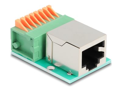 RJ45 female to Terminal Block with push-, RJ45 female to Terminal Block with push- 90652