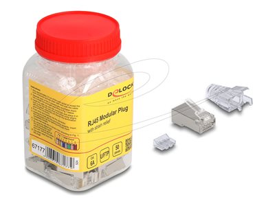 RJ45 Modular Plug Cat.6A with bend prote, RJ45 Modular Plug Cat.6A with bend prote 67177