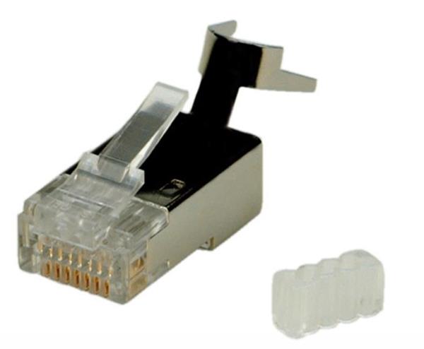 ROLine Konektor 8/8 RJ45, cat6 cat6a cat7, tienený na drôt 10ks/bal AWG22-26 21173063