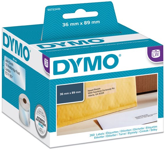 rolka DYMO 99013 Transparent Large Adress Labels 89x36mm S0722410